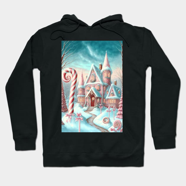 Christmas Fairytale Land with Candy Canes! Hoodie by AICreateWorlds